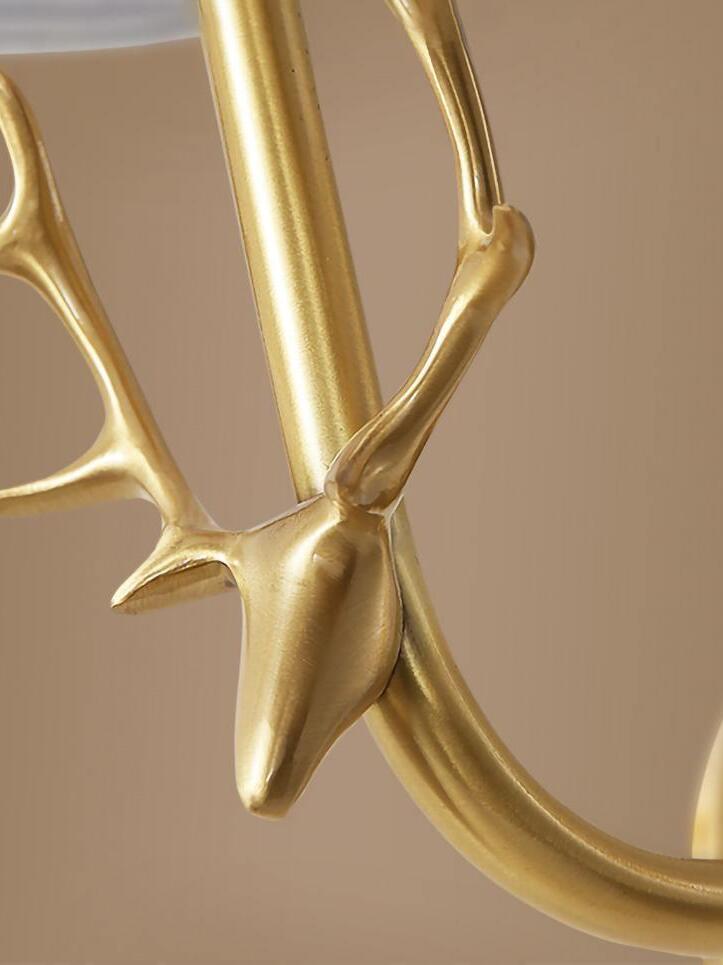 Brass Deer Head Wall Light - Cueteks