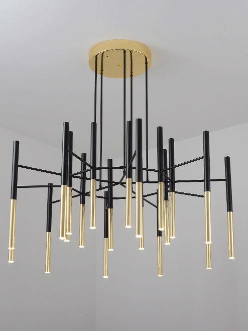 Metal Tubular Chandelier - Cueteks
