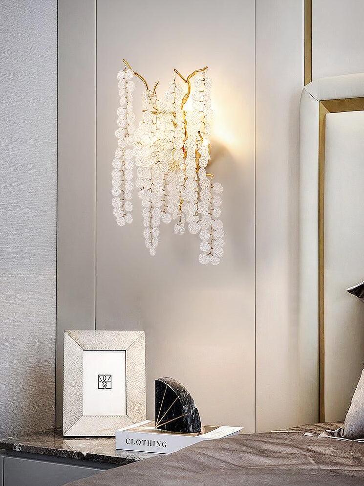 Shiro Noda wall lamp above a bedside table