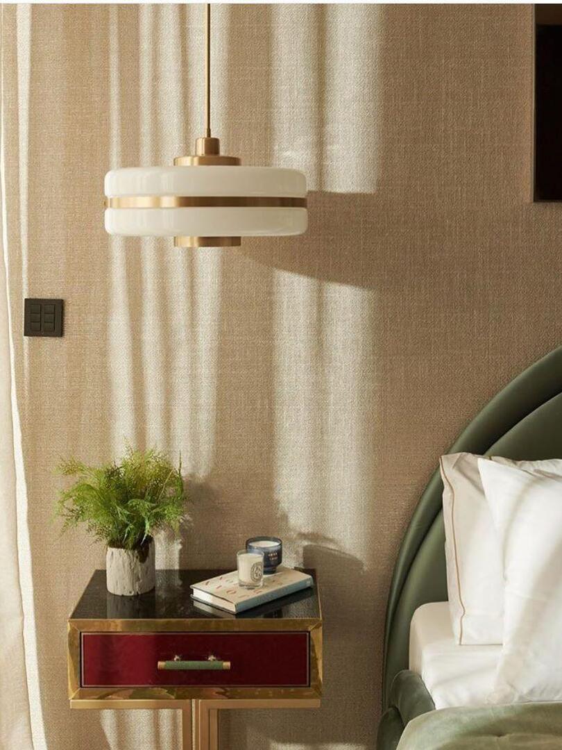 Masina pendant above a bedside table