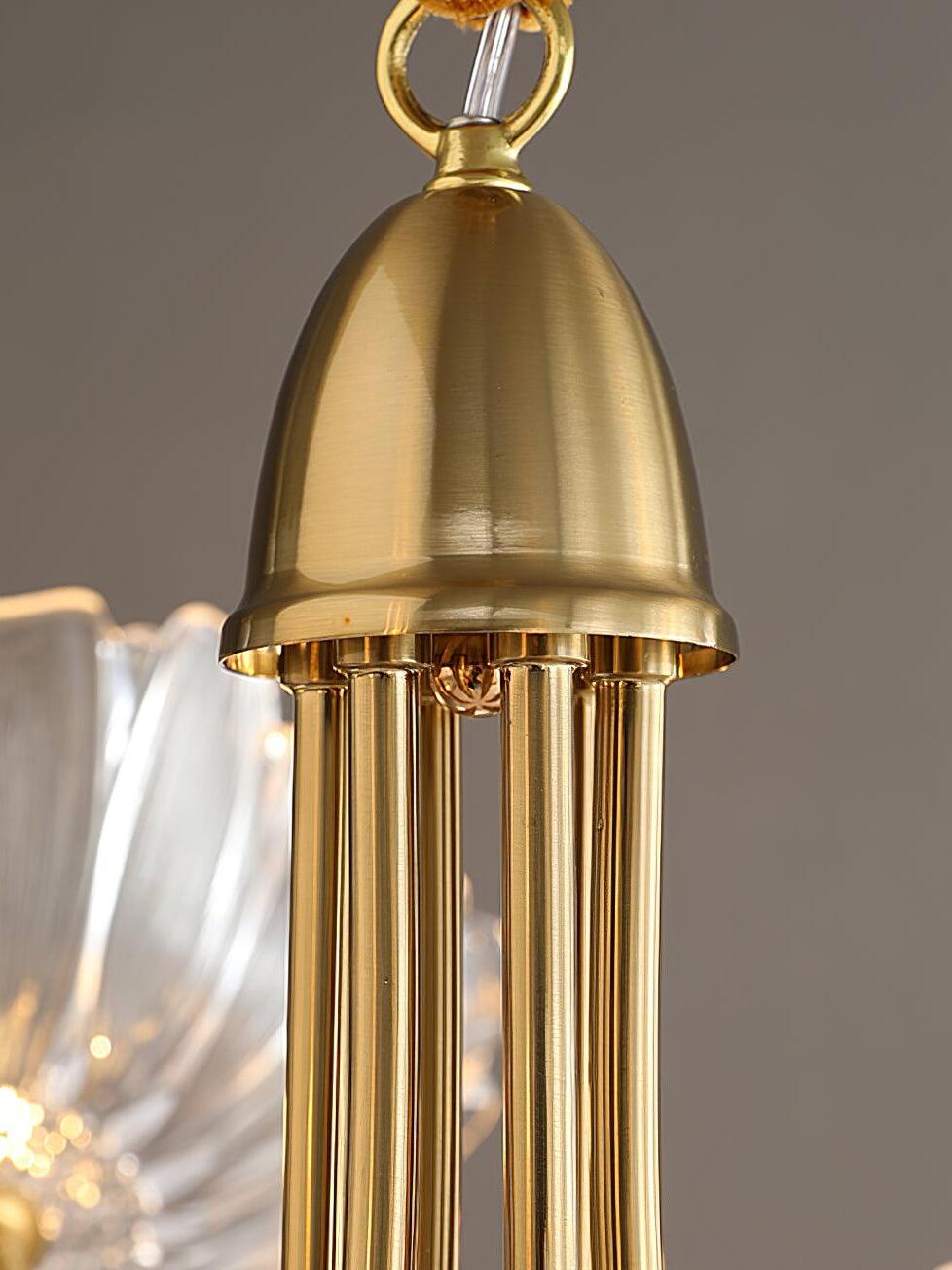 Lotus Leaf Glass Chandelier - Cueteks