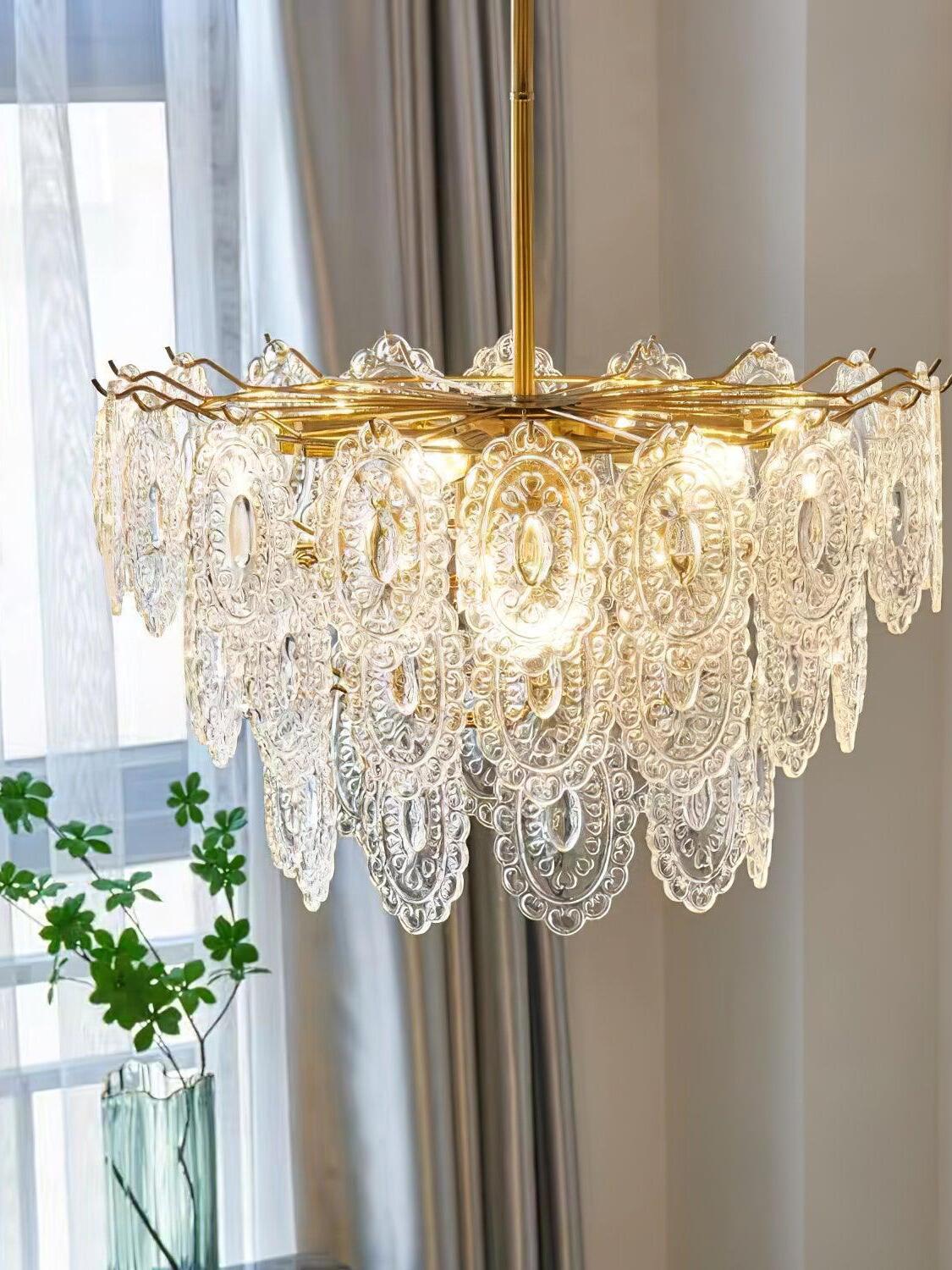 Wave Glass Chandelier - Cueteks