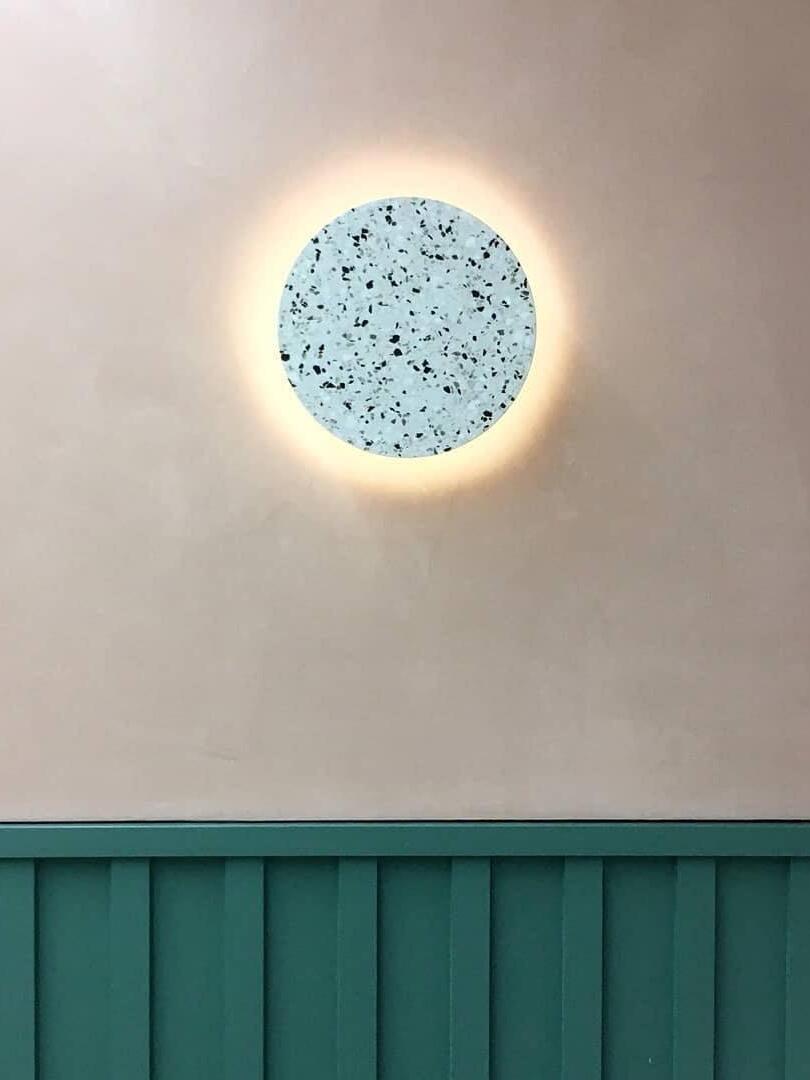 Modern Round Terrazzo Pin Wall Lamp - Cueteks