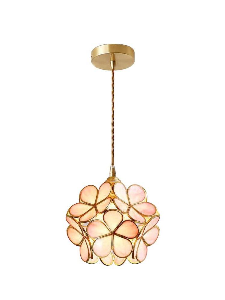 Glass Flower Petal Pendant Light - Cueteks