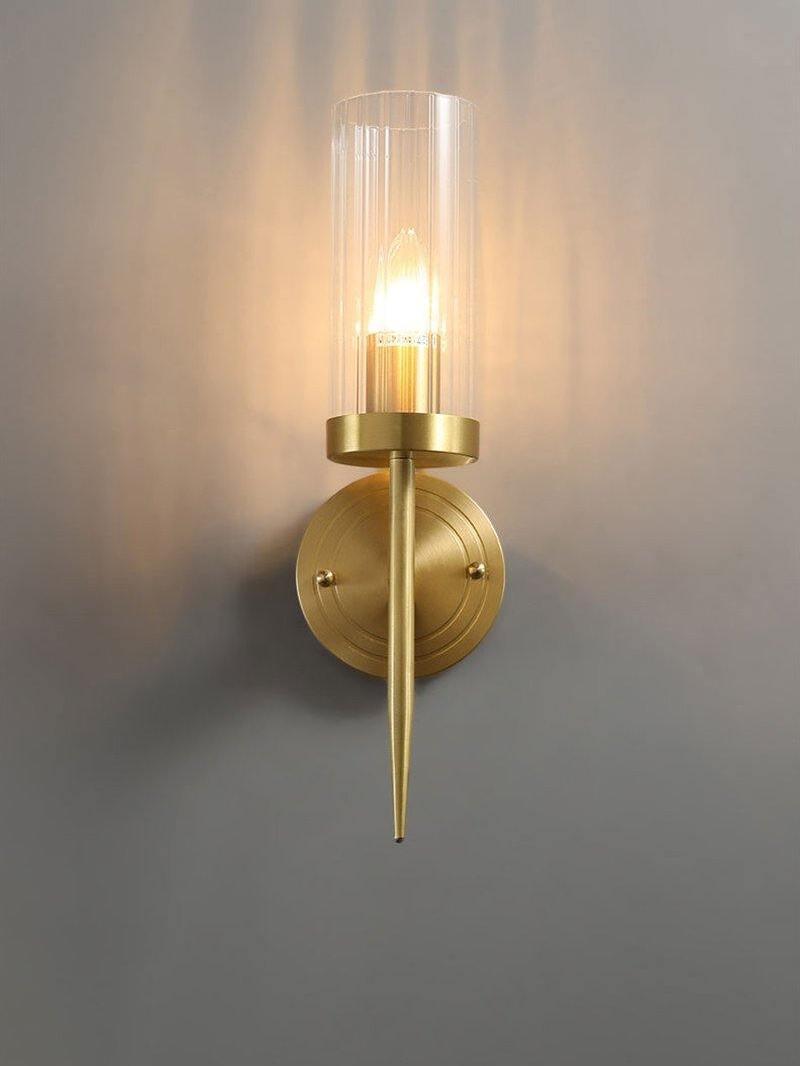 Front view of single candle-style wall sconce