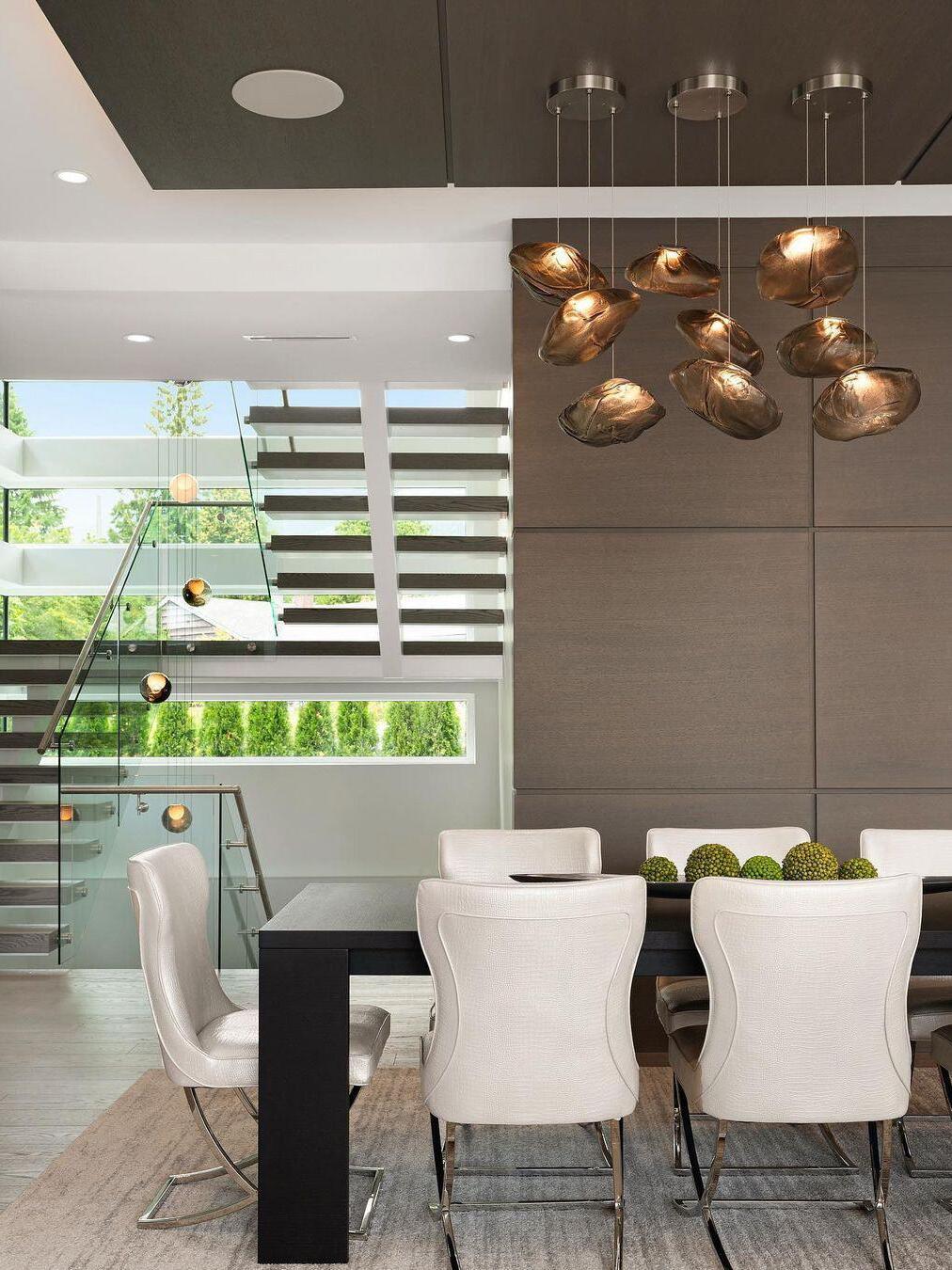 Transparent Glass Random Rectangle Multiple Pendant Lamp - Cueteks