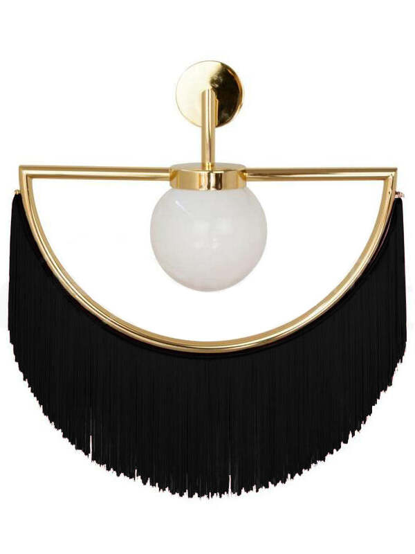 Exquisite Wink Tassel Glass Ball Wall Lamp - Cueteks