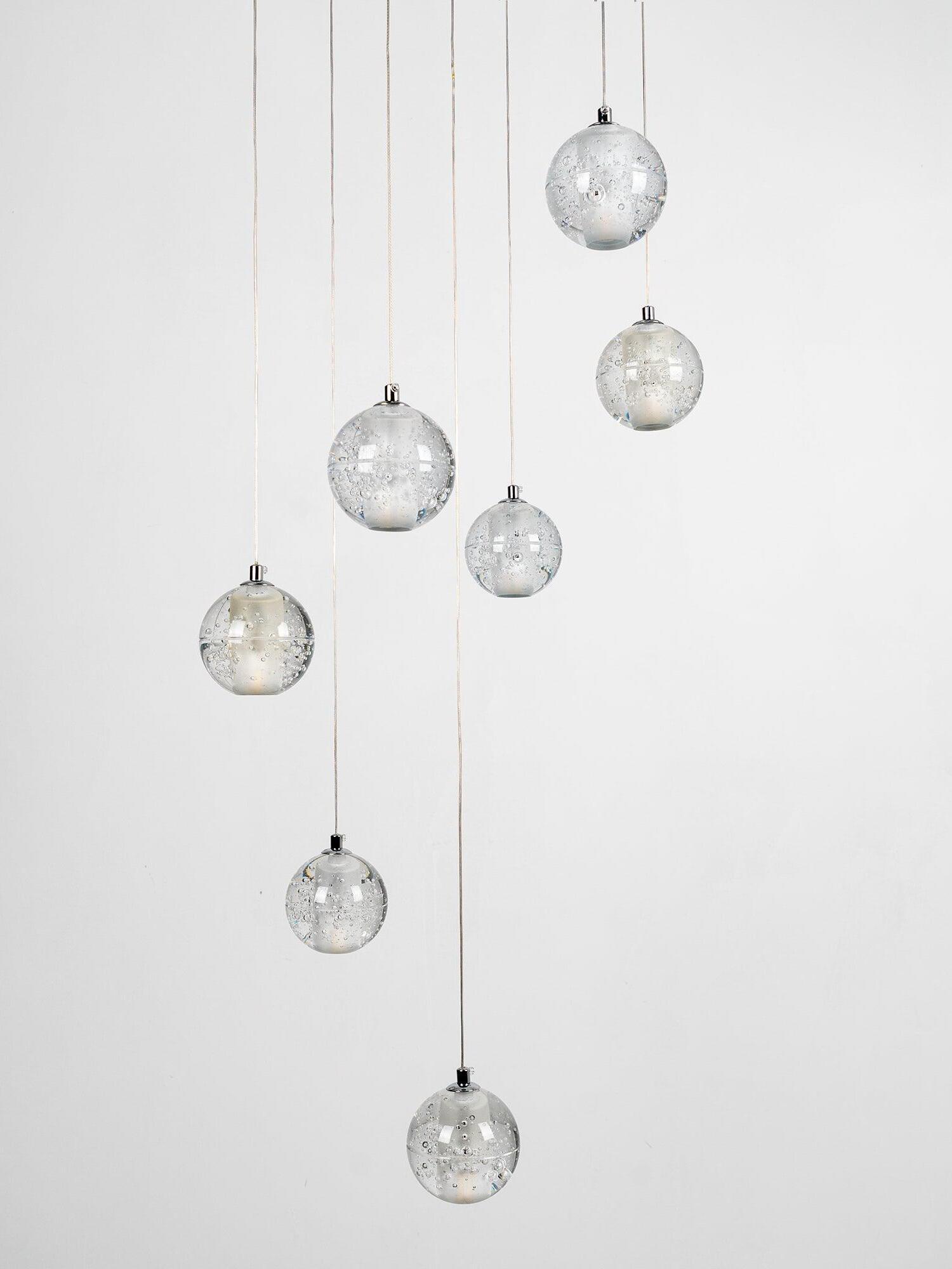 Round K9 Crystal Pendant Lamp - Cueteks
