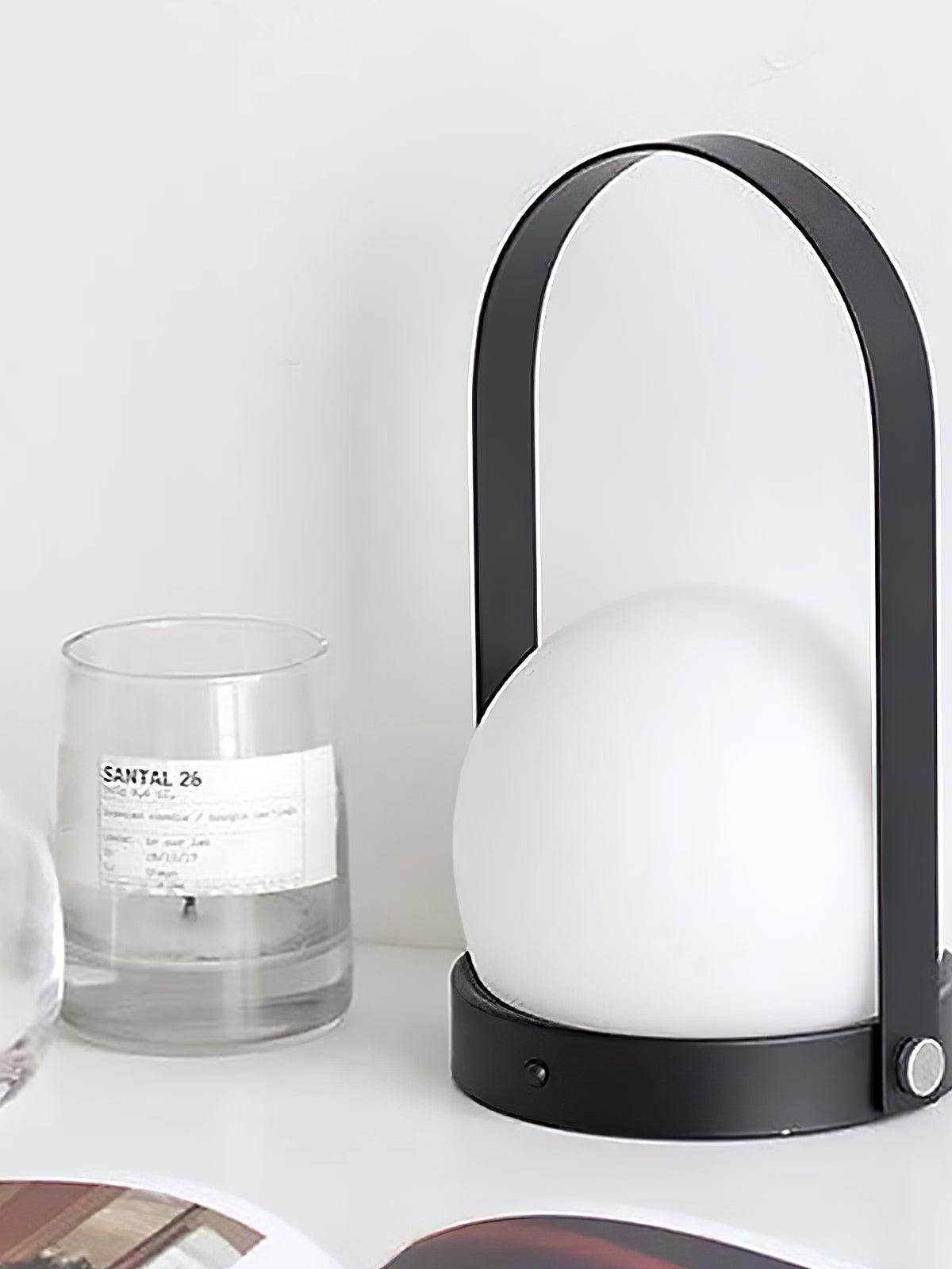 Portable Carrie Glass Ball LED Table Lamp - Cueteks