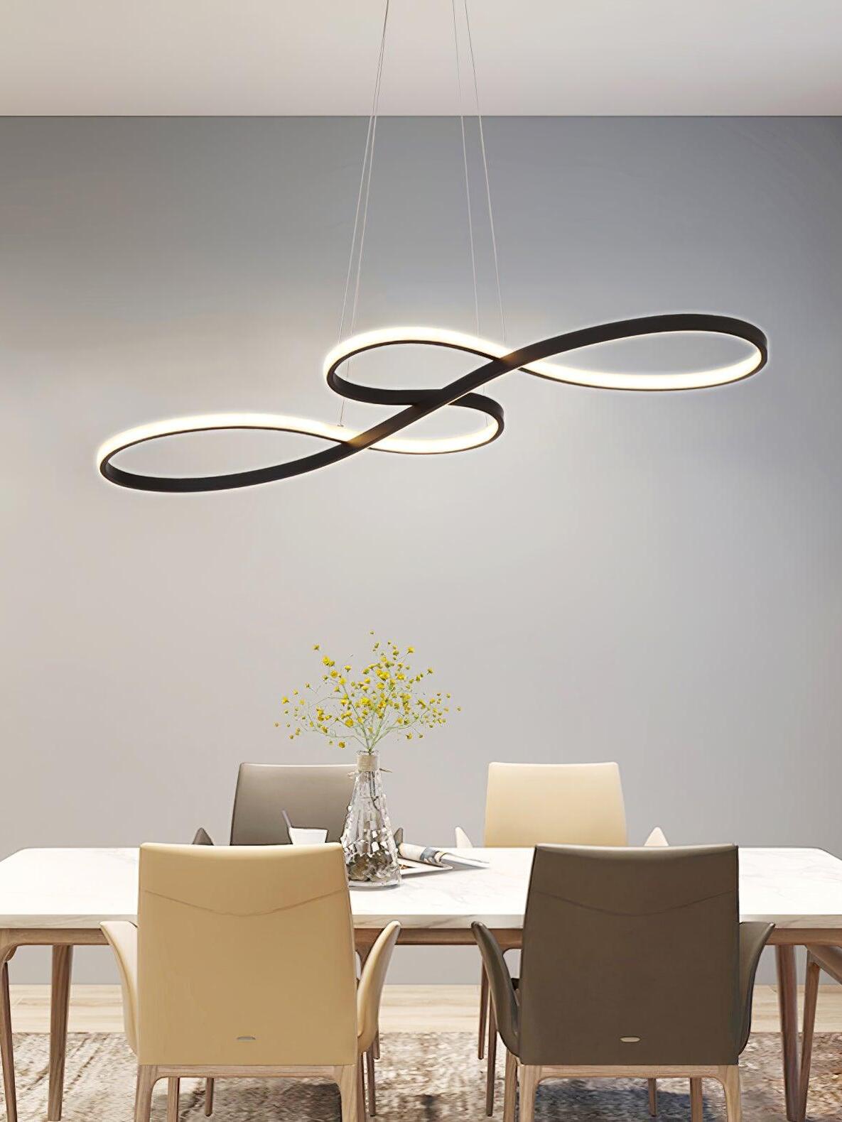 Modern Wavy Line Note Acrylic Pendant Lamp - Cueteks