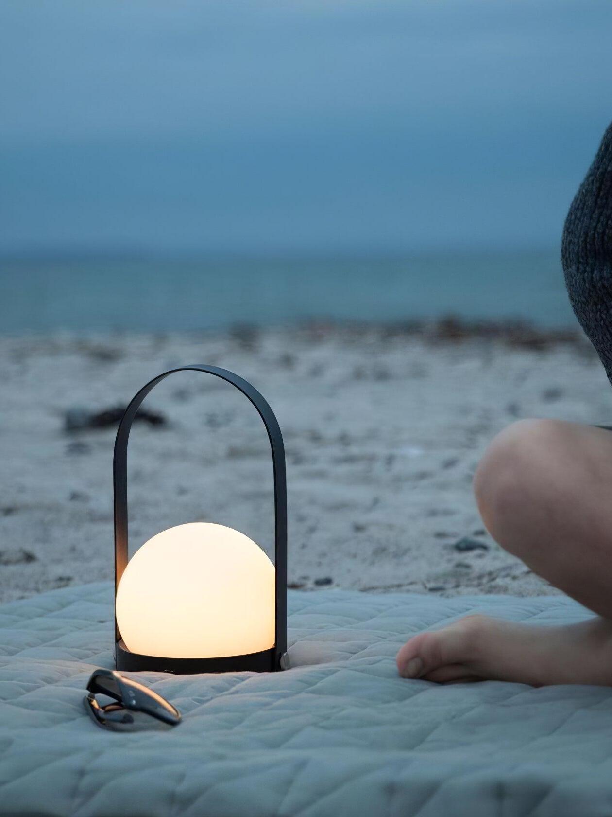 Portable Carrie Glass Ball LED Table Lamp - Cueteks