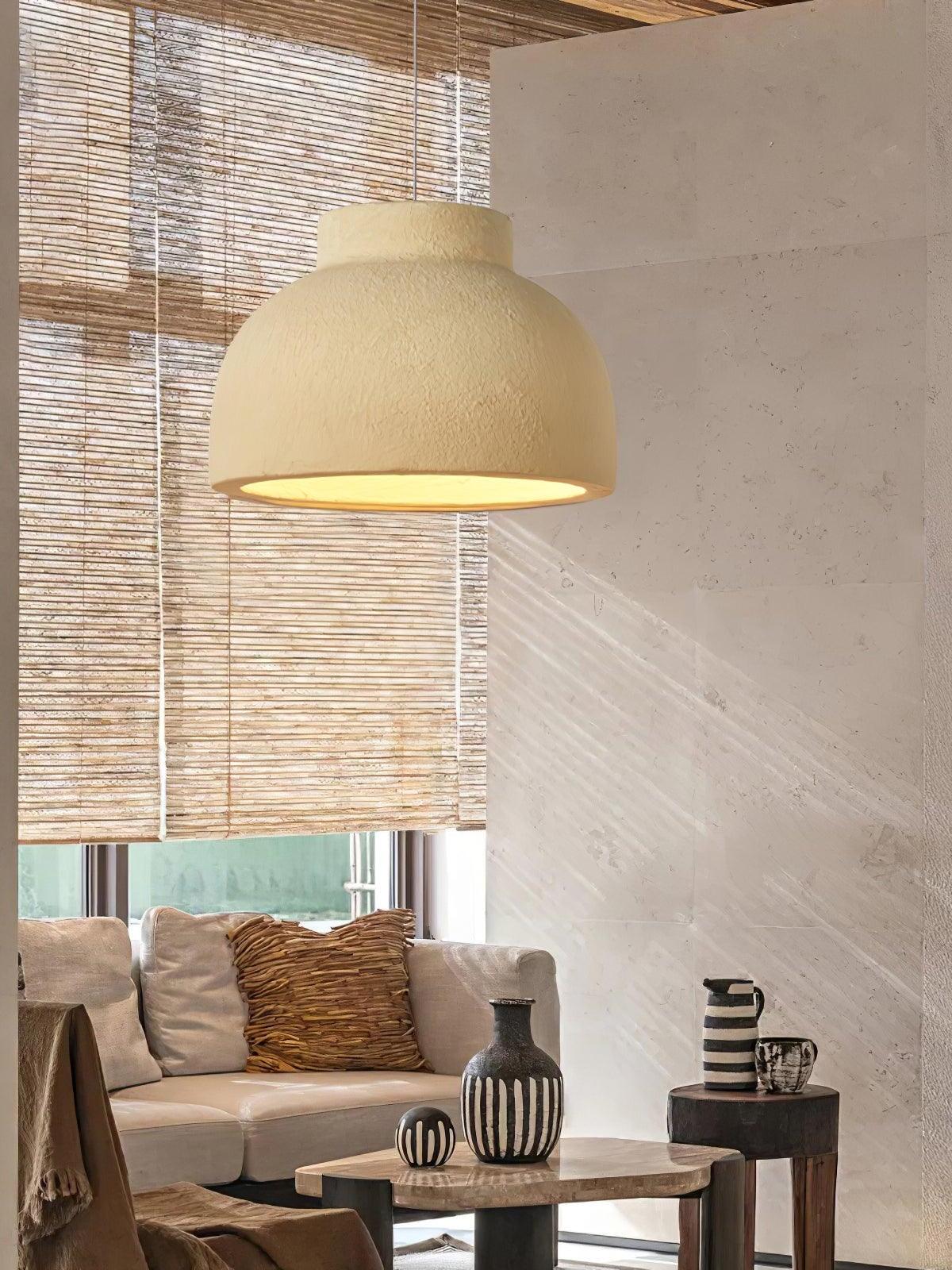 Rustic Macaroon Grain Bowl Shape Pendant Lamp - Cueteks
