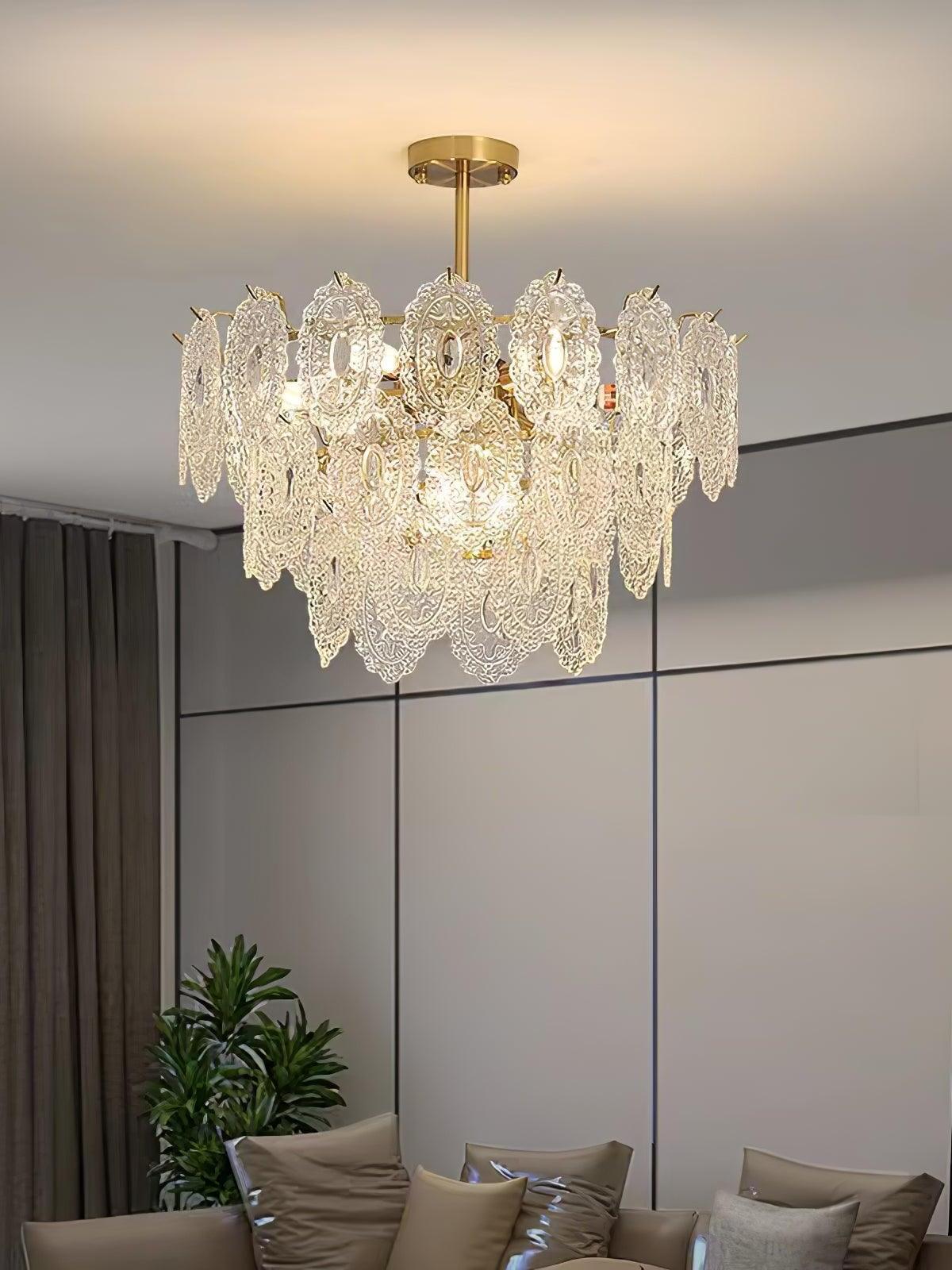 Wave Glass Chandelier - Cueteks