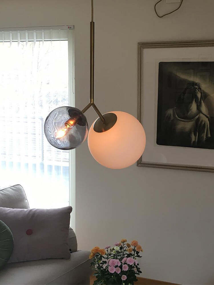 Glass Twice Pendant Lamp for Modern Interiors - Cueteks
