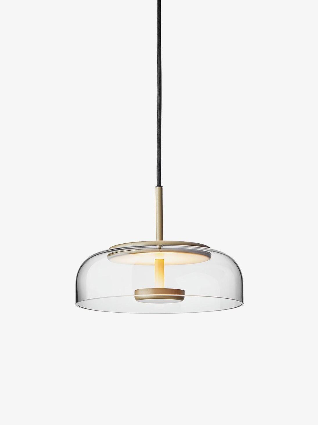 Simple Blossi Transparant Glass Bowl Pendant Light - Cueteks