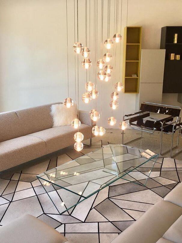 Round K9 Crystal Pendant Lamp - Cueteks