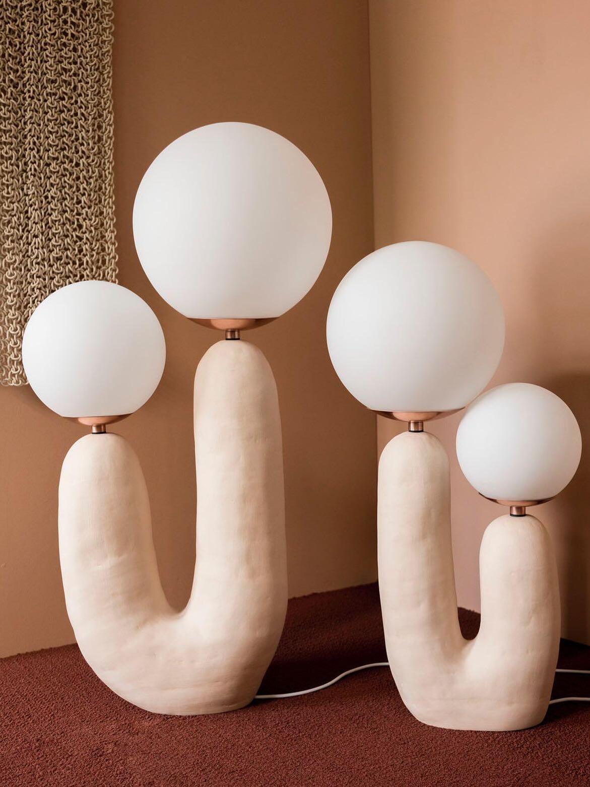 Macaroon Oo Ceramics Cactus Table Lamp - Cueteks