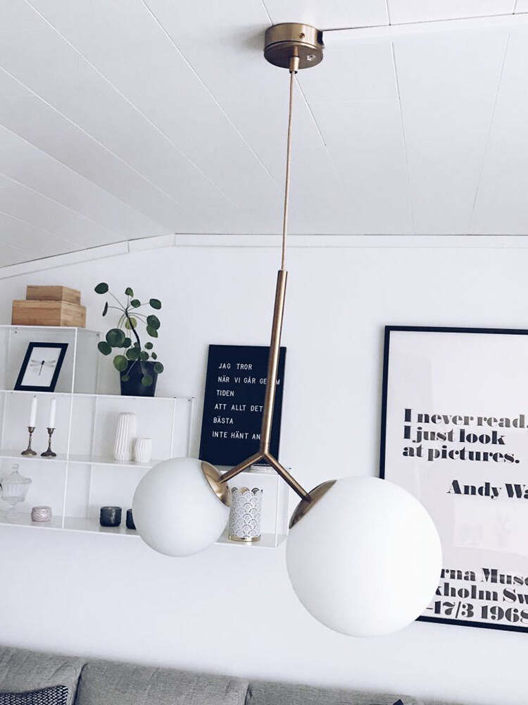 Glass Twice Pendant Lamp for Modern Interiors - Cueteks