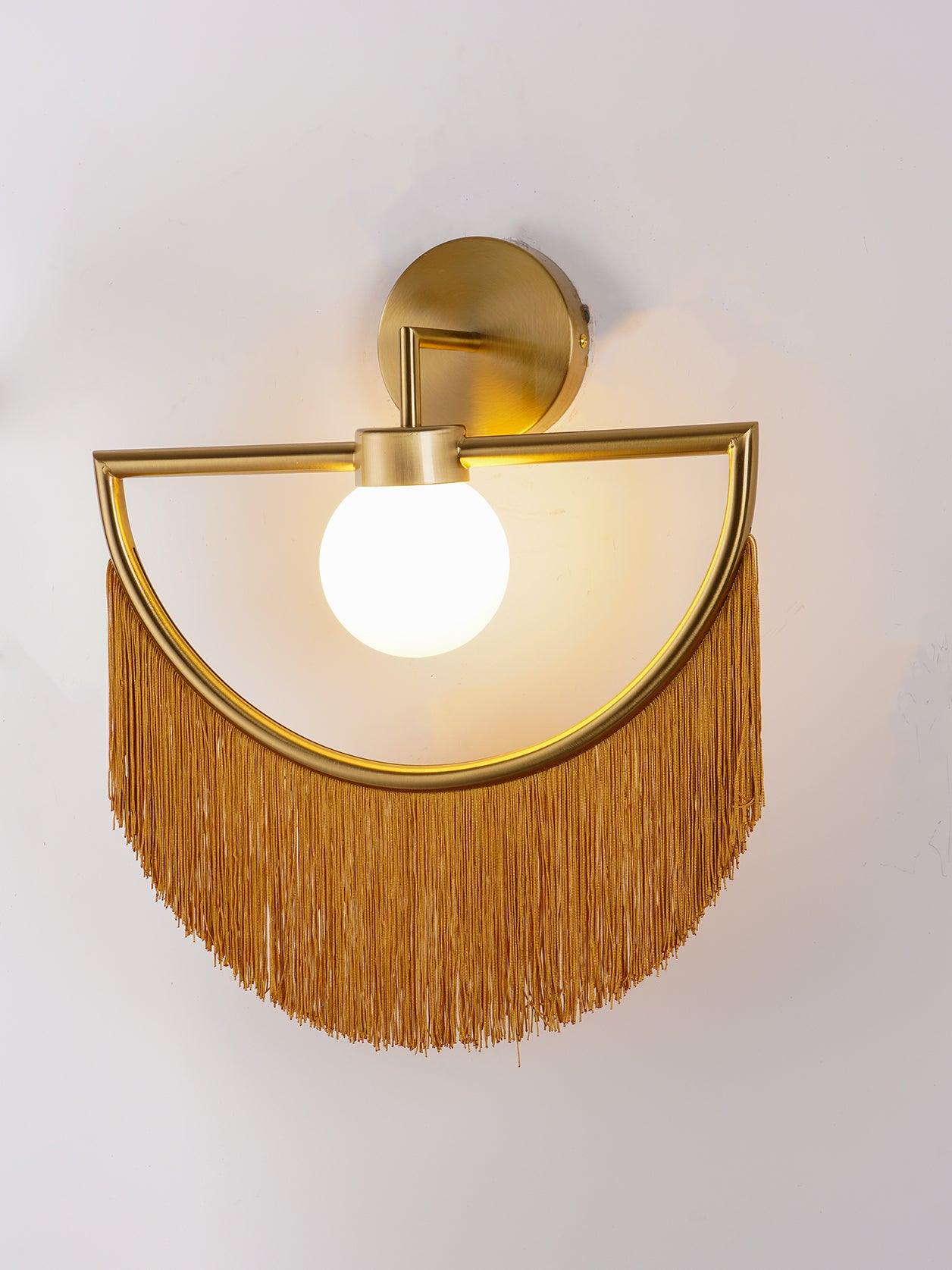 Exquisite Wink Tassel Glass Ball Wall Lamp - Cueteks