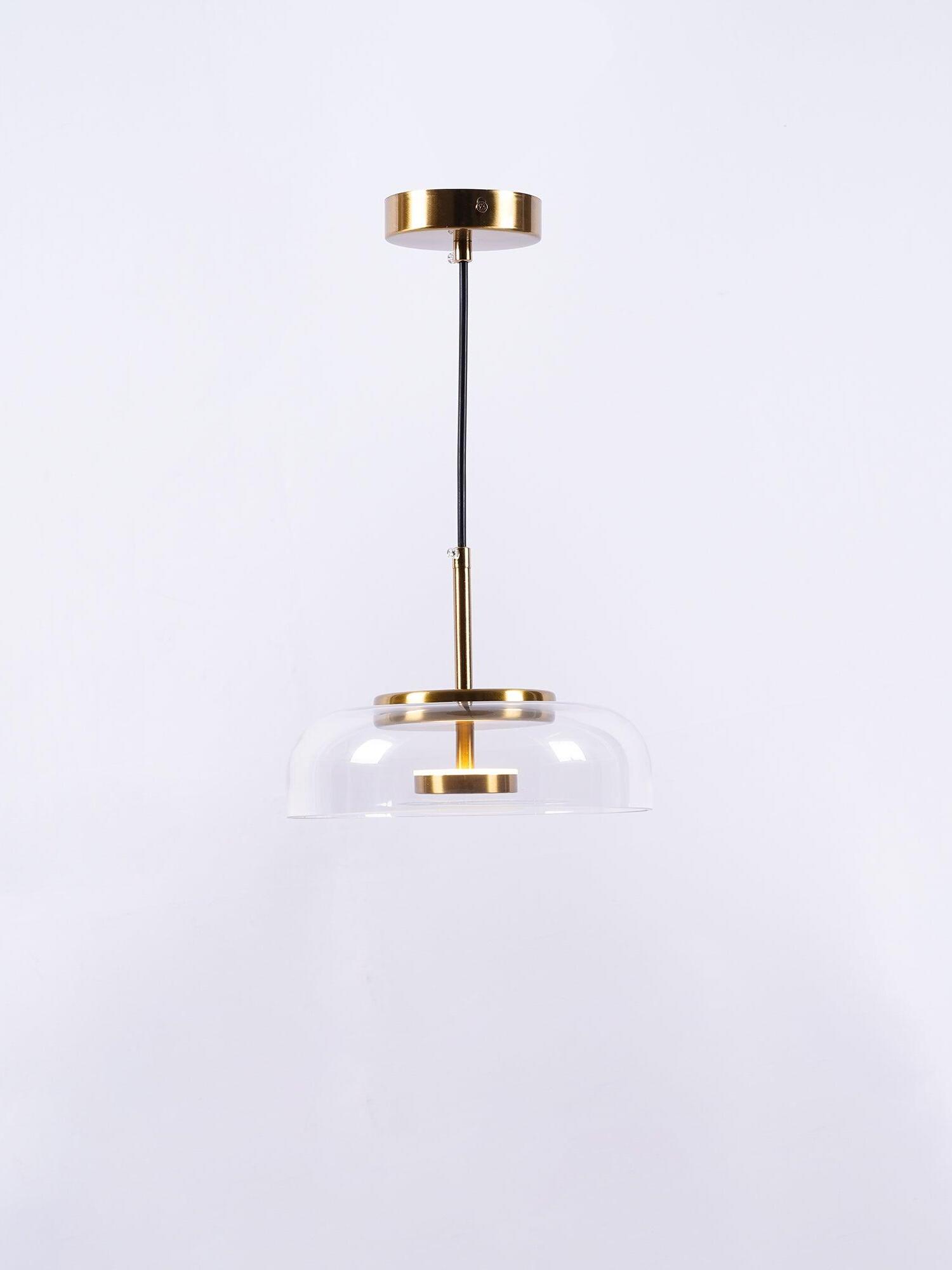 Simple Blossi Transparant Glass Bowl Pendant Light - Cueteks