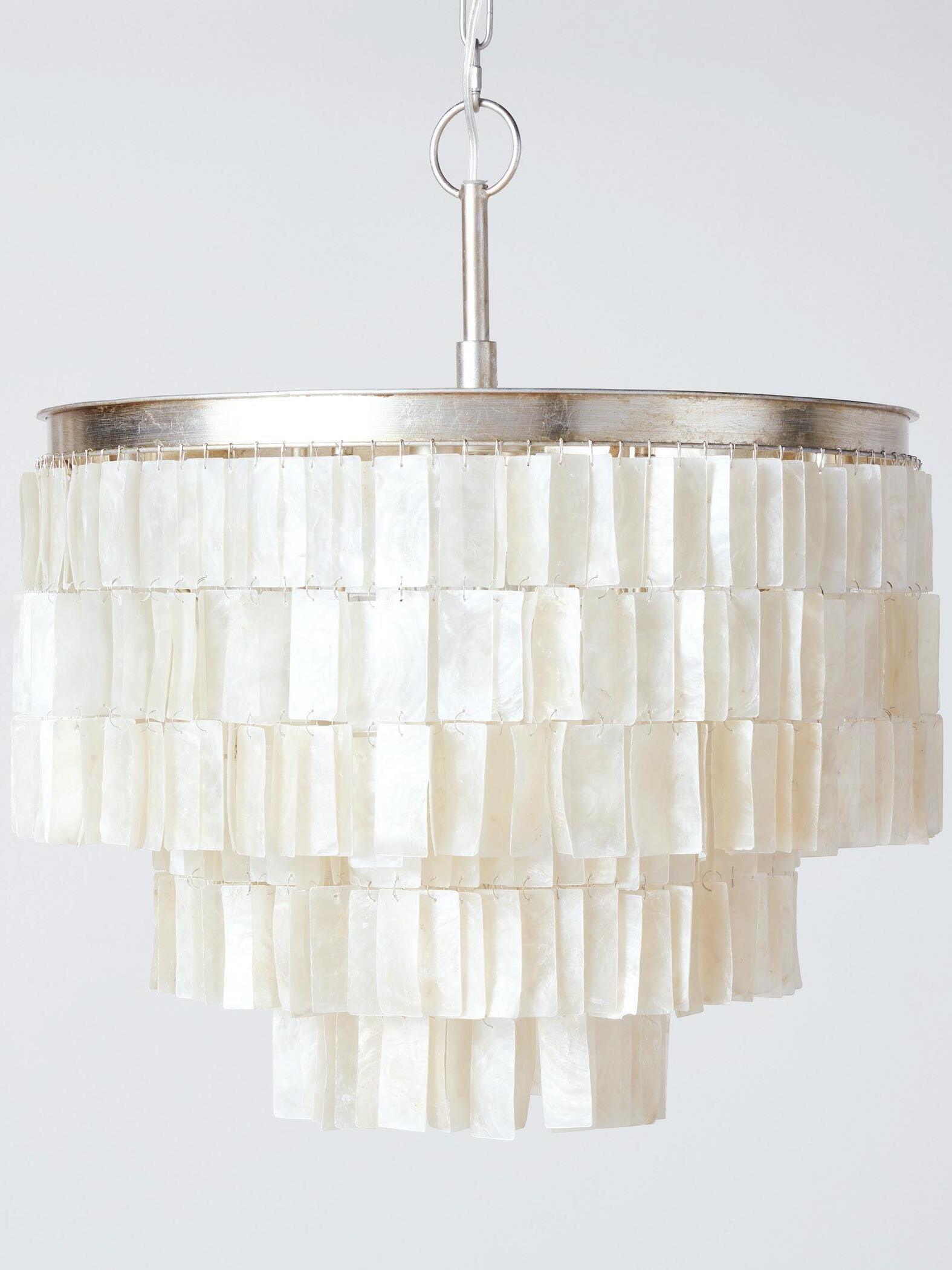 Unlit Skye pendant showing the overlapping shell tiers