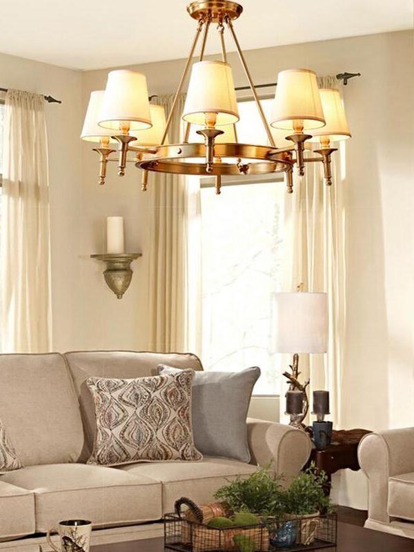 Antique Brass Chandelier - Cueteks