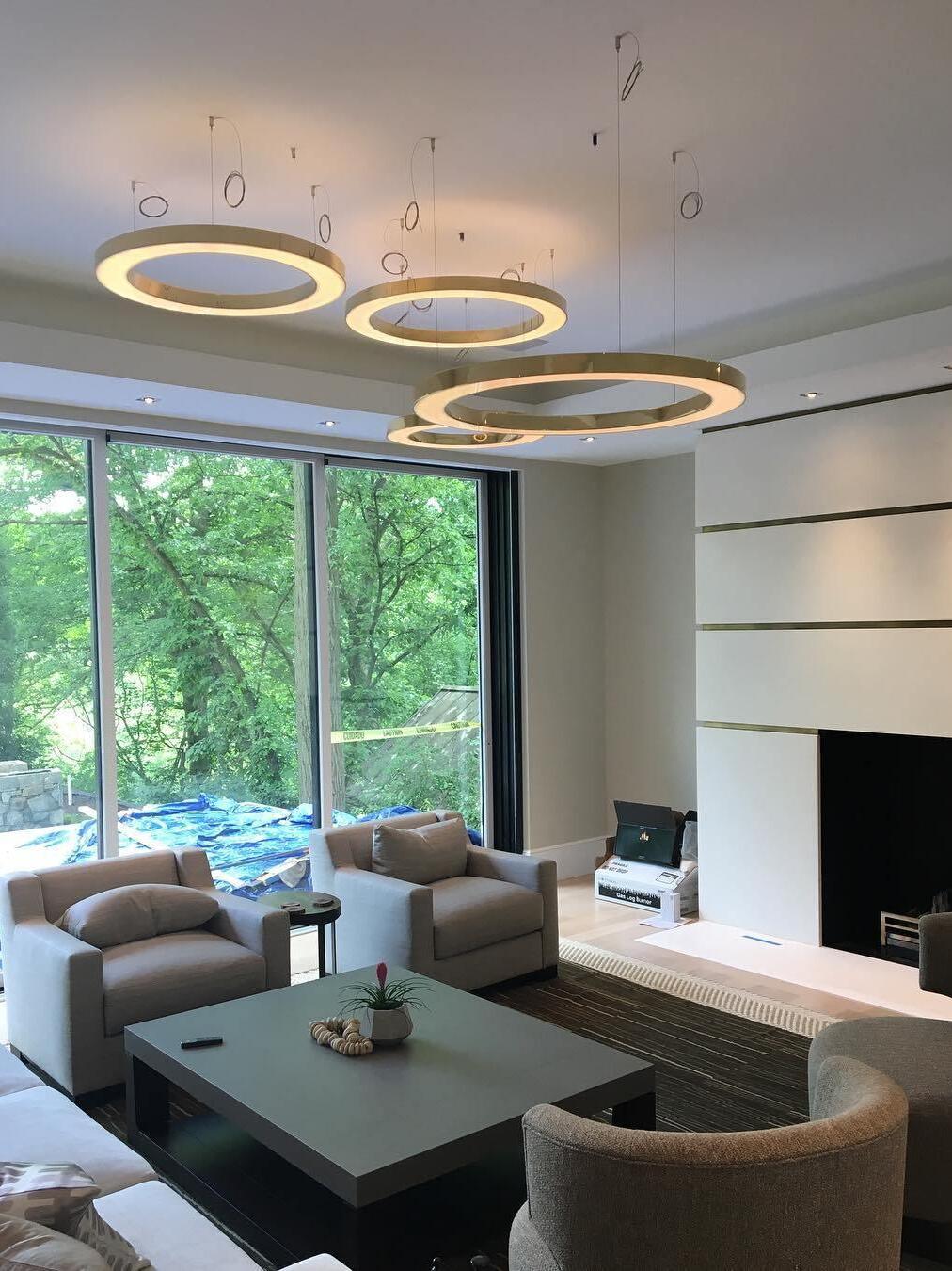 Classic Metal Circular Ring Mahlu Chandelier - Cueteks