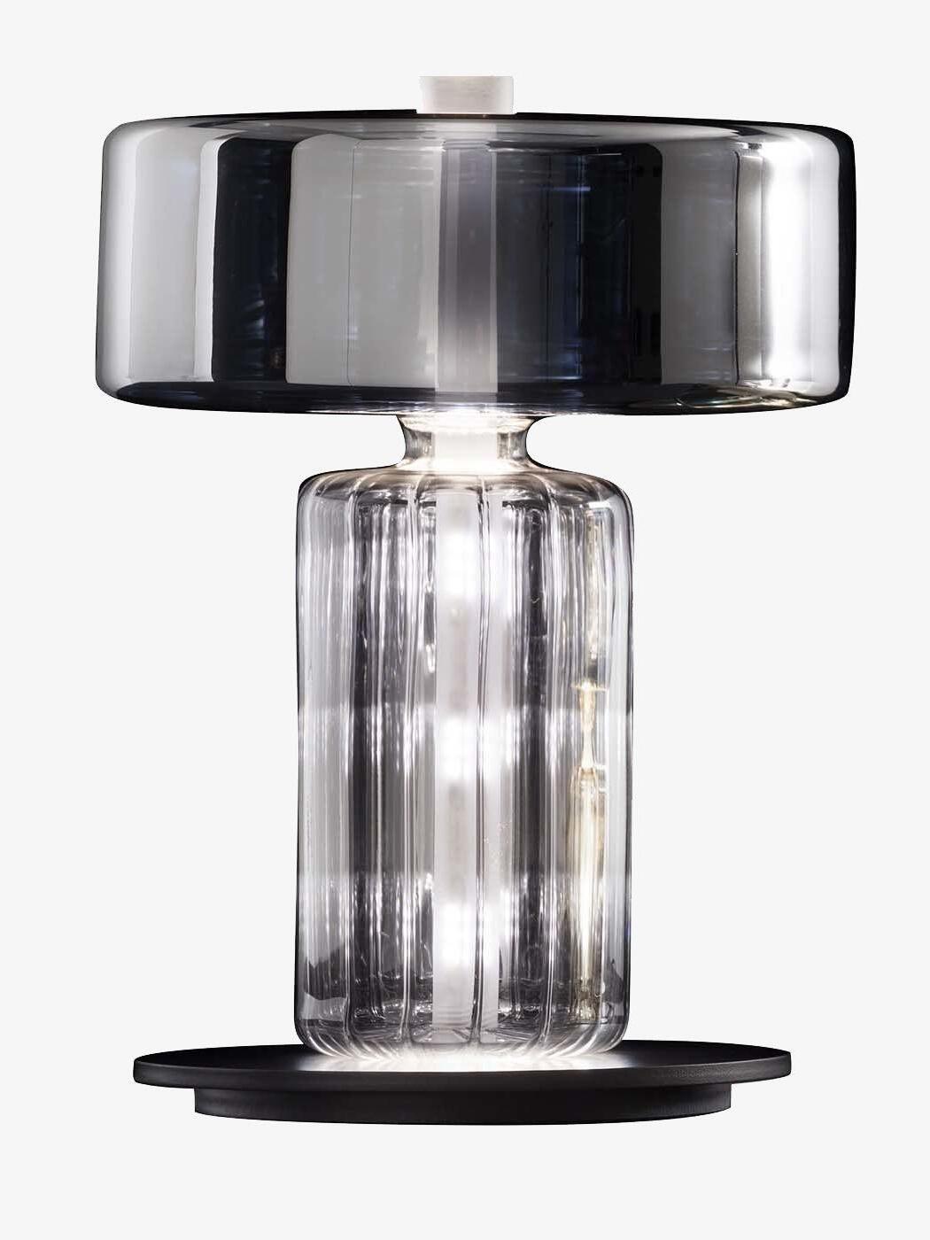 Modern Rapanui Geometric Glass Table Lamp - Cueteks
