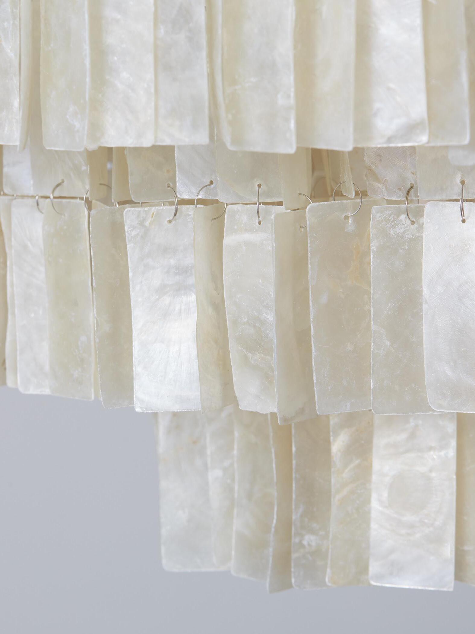 Detail of rectangular shell pieces and their natural markings