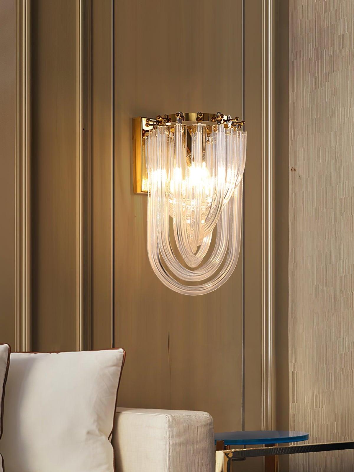 Mid Century Trevi Murano Elegant Wall Lamp - Cueteks