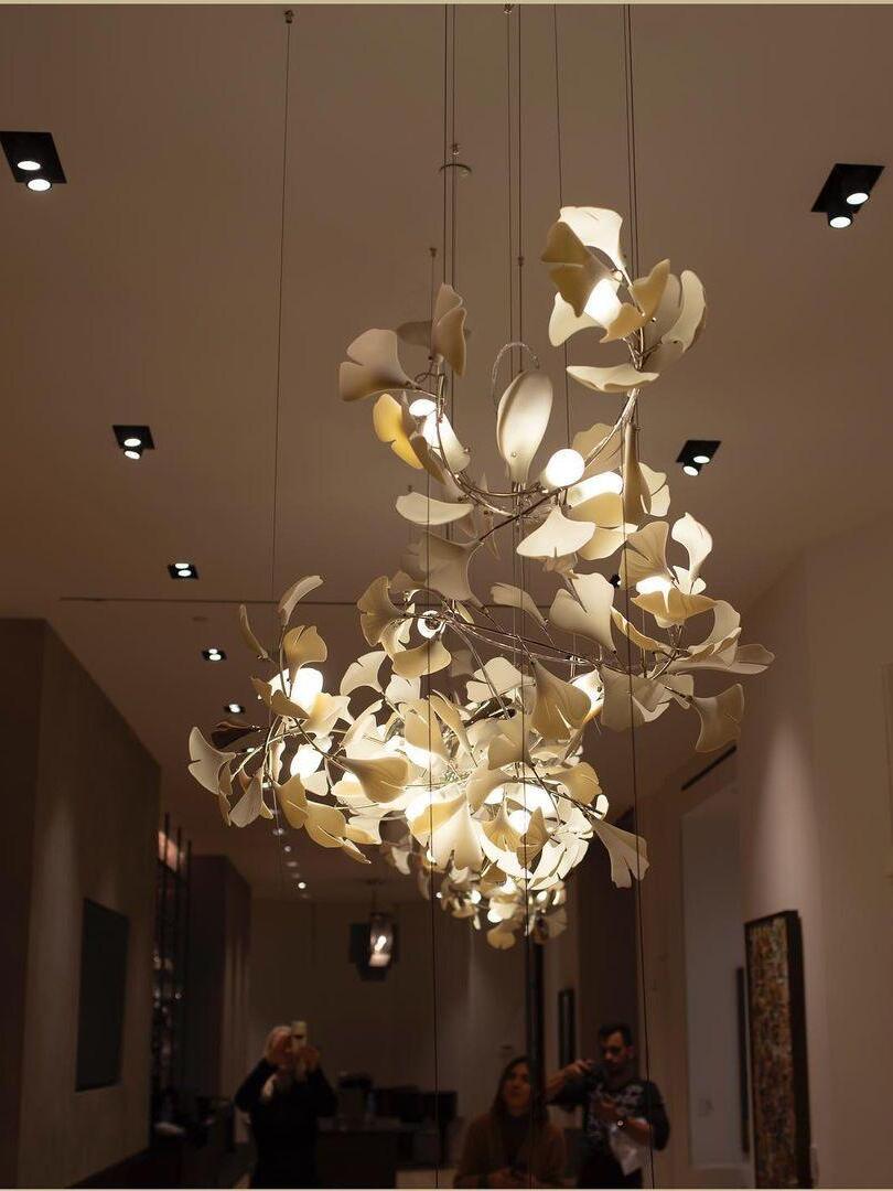 Modern Ceramics Flower Gingko Chandelier C - Cueteks