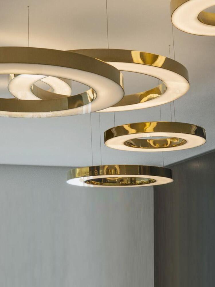 Classic Metal Circular Ring Mahlu Chandelier - Cueteks