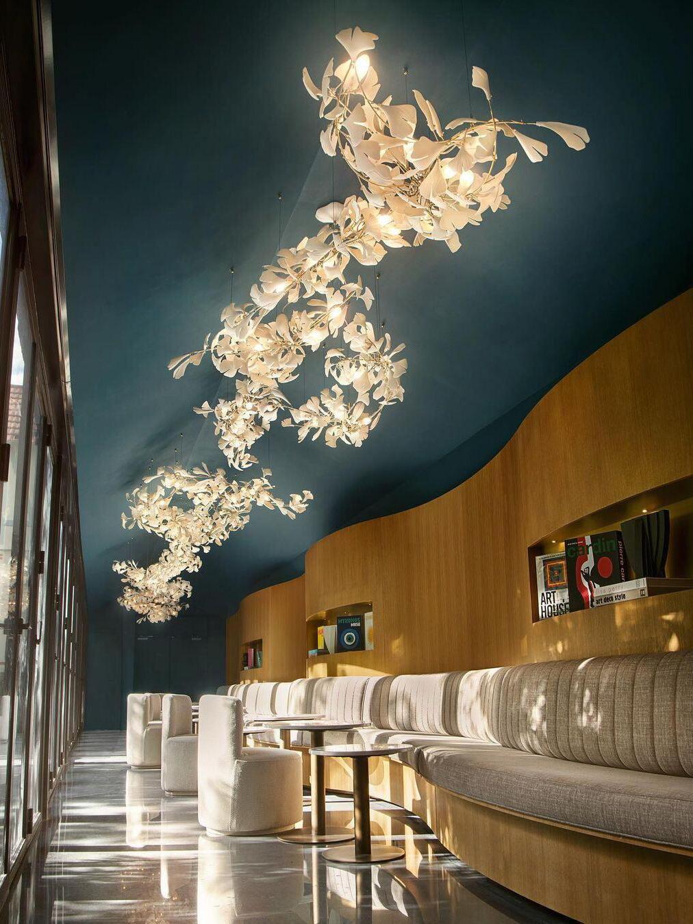 Creative Ceramics Gingko Flower Chandelier G - Cueteks