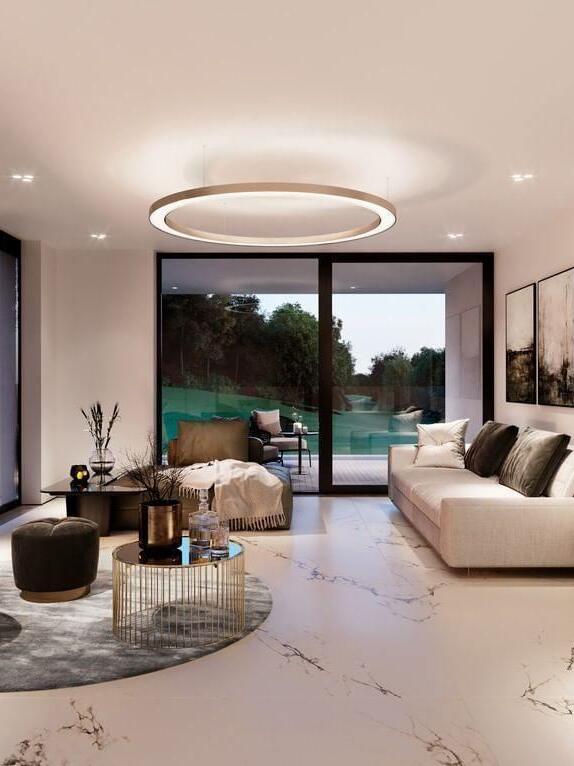 Classic Metal Circular Ring Mahlu Chandelier - Cueteks
