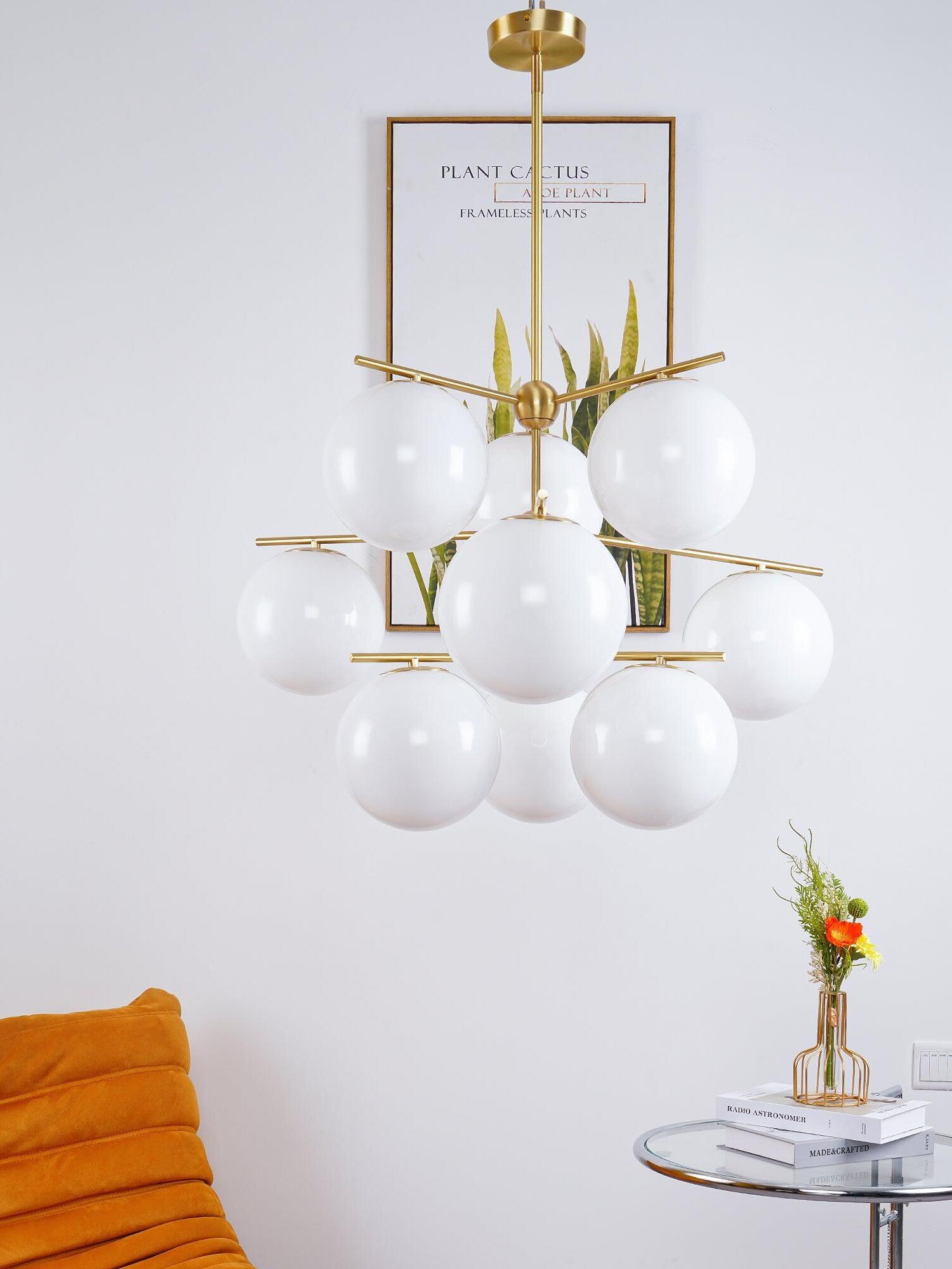 Sphere & Stem Chandelier - Cueteks
