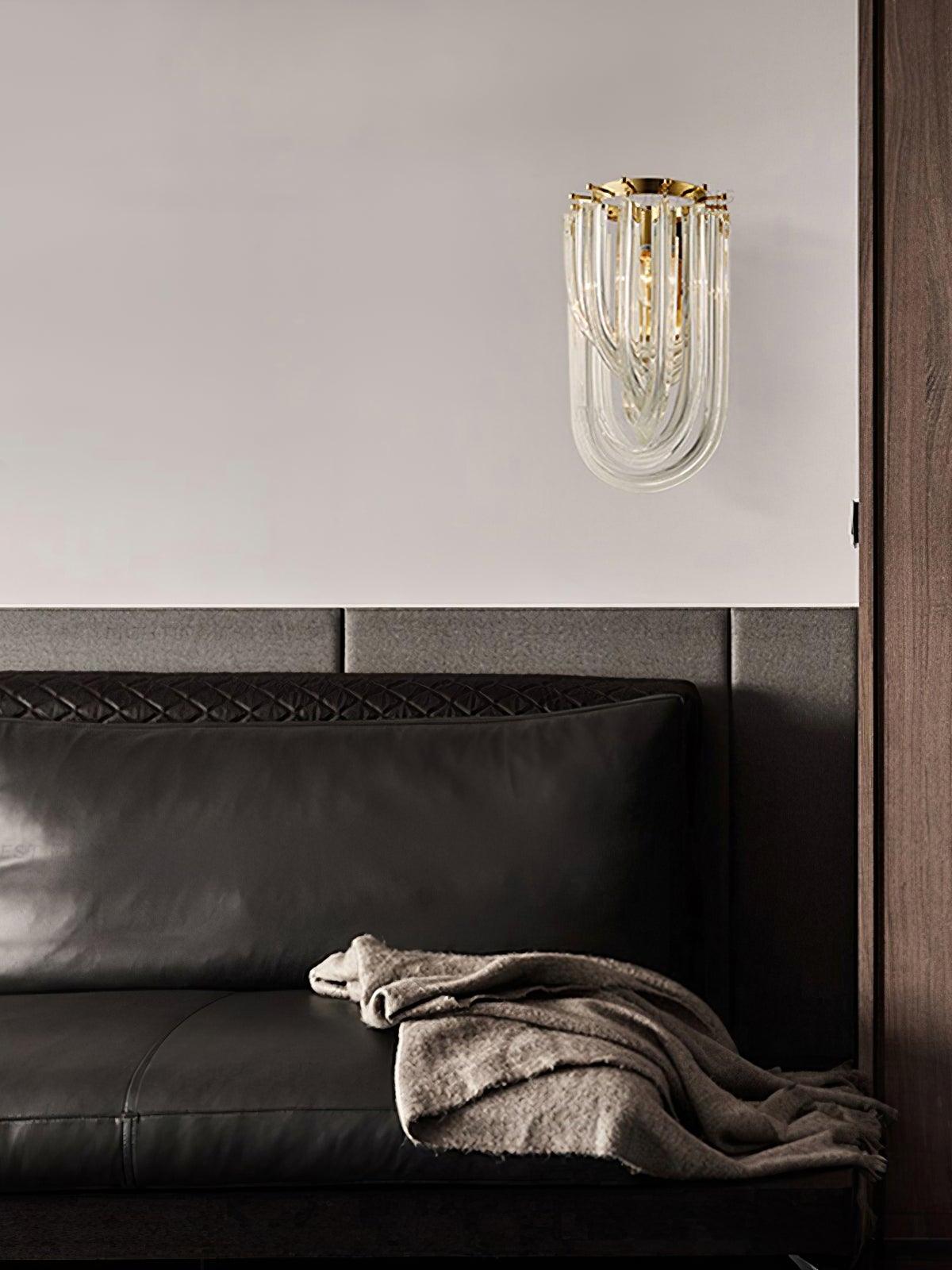 Mid Century Trevi Murano Elegant Wall Lamp - Cueteks
