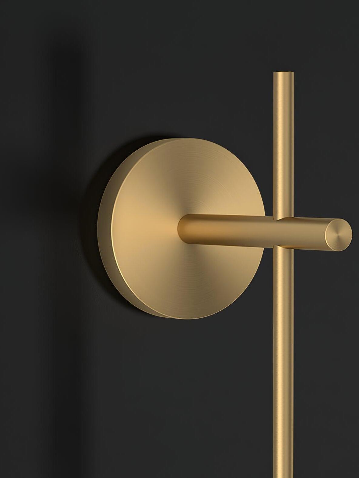 Delicate Glass Globe Vertical Brass Wall Lamp - Cueteks