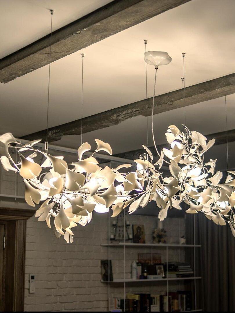Creative Ceramics Gingko Flower Chandelier G - Cueteks