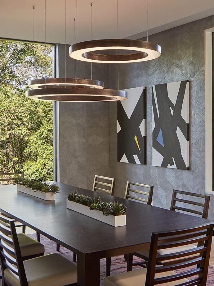 Classic Metal Circular Ring Mahlu Chandelier - Cueteks