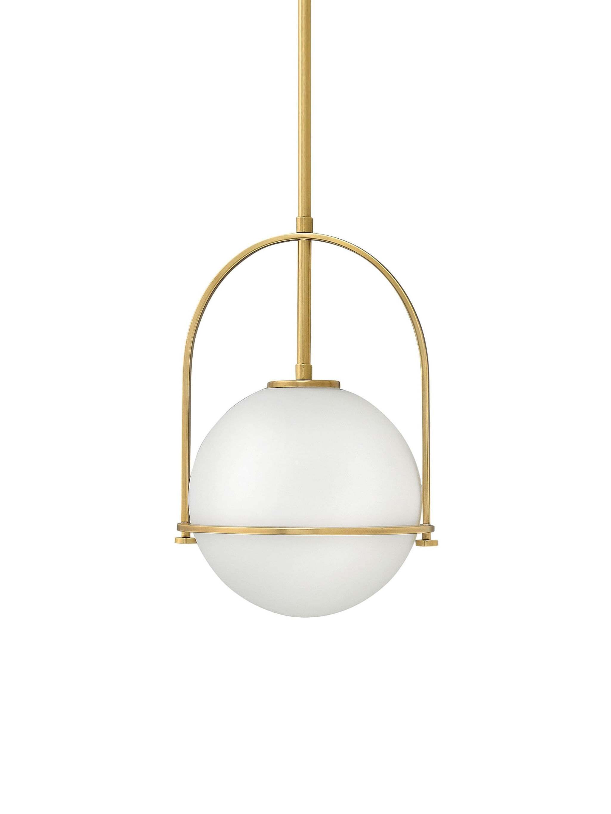Modern Somerset Opal Glass Ball Pendant Light - Cueteks