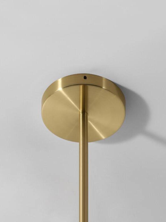 Round Gold canopy and straight suspension rod