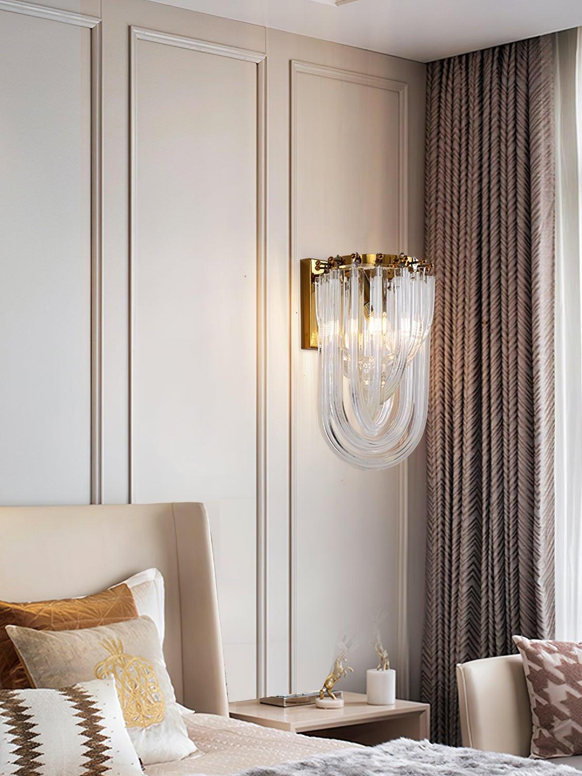 Mid Century Trevi Murano Elegant Wall Lamp - Cueteks