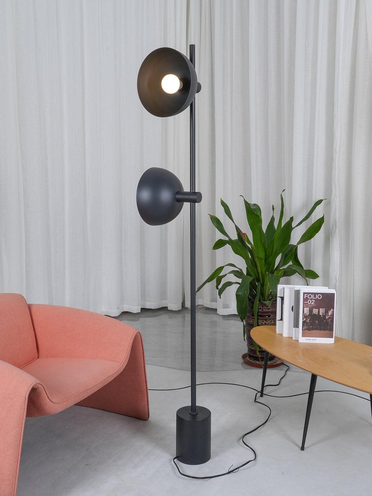 Industrial Black Bowl Shape Studio Floor Lamp - Cueteks