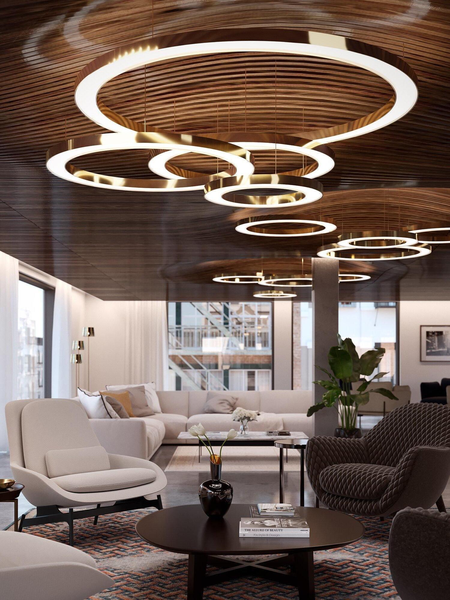 Classic Metal Circular Ring Mahlu Chandelier - Cueteks