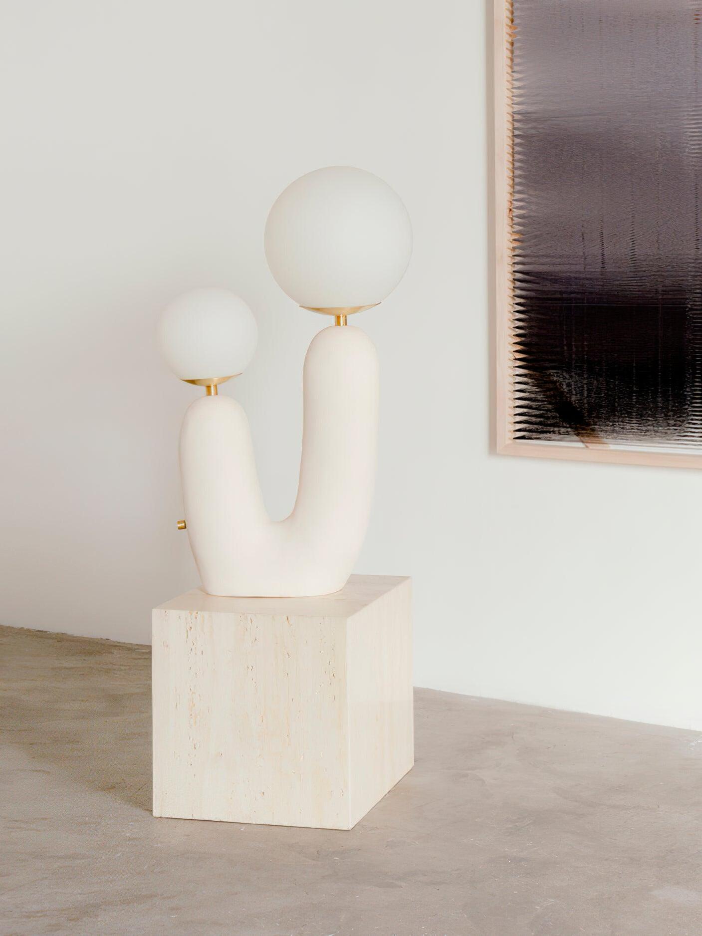Macaroon Oo Ceramics Cactus Table Lamp - Cueteks