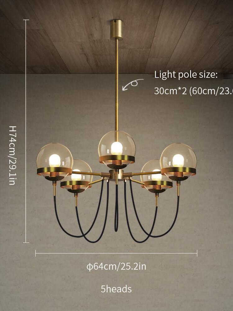 Glass Ball Chandelier - Cueteks