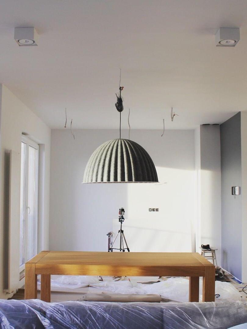 Modern Under The Bell Ribbed Pendant Lamp - Cueteks