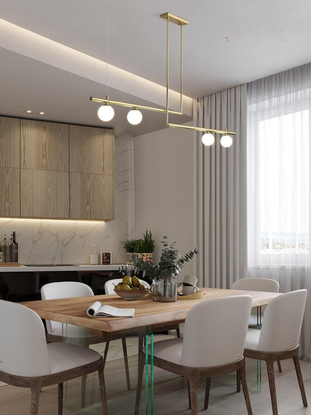 Multi-layer Rod Satellite Ball Ceiling Light - Cueteks