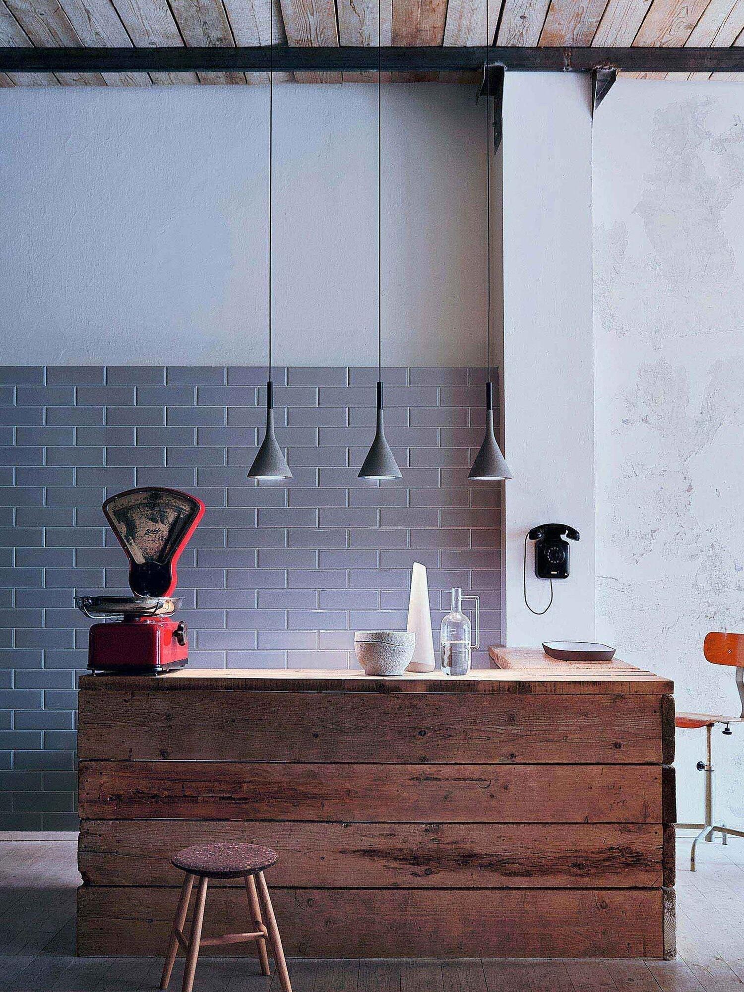 Industrial Tapered Conical Concrete Pendant Light - Cueteks