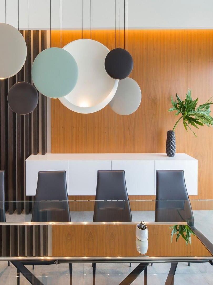 Resin Cosmos Multicolor Disc Pendant Light - Cueteks